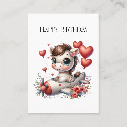 Carte De Visite Anniversaire de Pony Pilot (Devant)