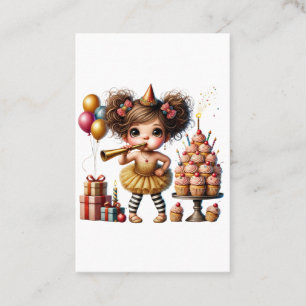 Carte De Visite Anniversaire drôle de gnome excentrique