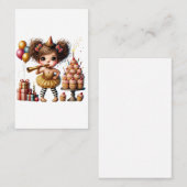 Carte De Visite Anniversaire drôle de gnome excentrique (Devant / Derrière)