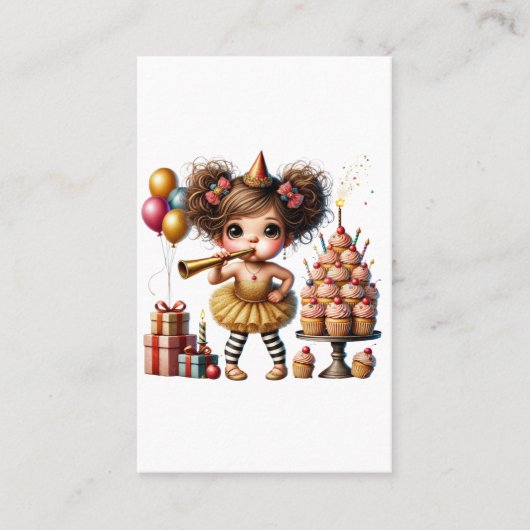 Carte De Visite Anniversaire drôle de gnome excentrique (Devant)