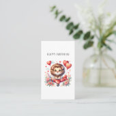 Carte De Visite Anniversaire Lion Volant (Debout devant)