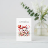 Carte De Visite Anniversaire Pilote Lapin (Debout devant)