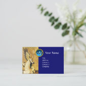 Carte De Visite ANNONCE ANGEL Blue Sapphire Gem Monogramme (Debout devant)