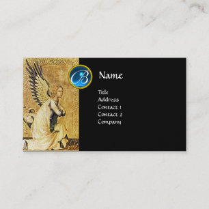 Carte De Visite ANNONCE ANGEL MONOGRAM, Blue Sapphire argent
