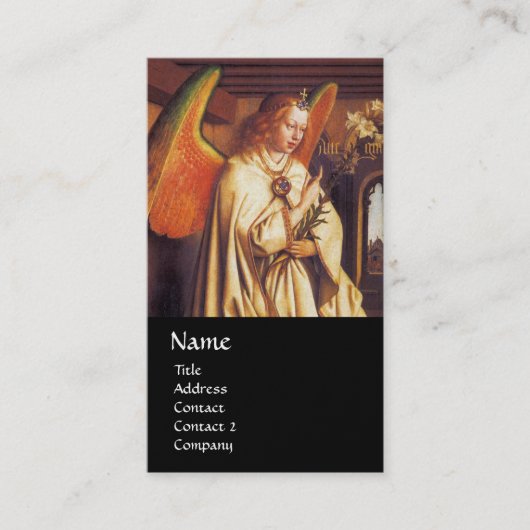 Carte De Visite ANNONCE ANGEL MONOGRAM, Blue Sapphire Gemstone (Devant)