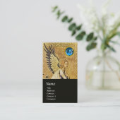 Carte De Visite ANNONCE ANGEL MONOGRAM, Blue Sapphire Gold (Debout devant)