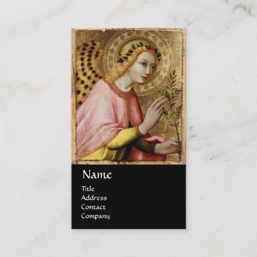 Carte De Visite ANNONCE ANGEL MONOGRAM, Ruby rouge (Devant)