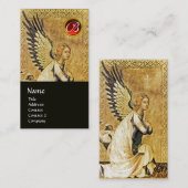 Carte De Visite ANNONCE ANGEL MONOGRAM, Ruby rouge, Or (Devant / Derrière)