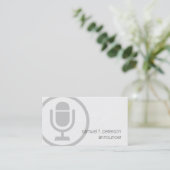 Carte De Visite Annonceur Bold Microphone Icon Entertainment (Debout devant)