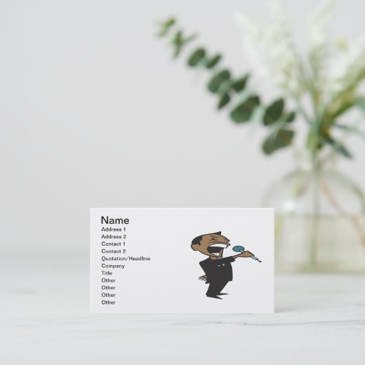 Carte De Visite Annonceur de lutte (Debout devant)