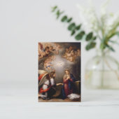 Carte De Visite Annonciation catholique Vierge Marie Angelus Prièr (Debout devant)