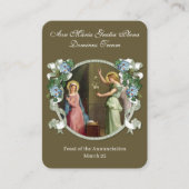 Carte De Visite Annonciation de la prière Angelus de la Sainte Car (Devant)