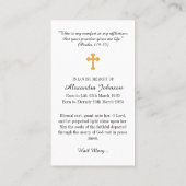 Carte De Visite Annonciation Hail Mary Funeral Memorial Prière (Dos)