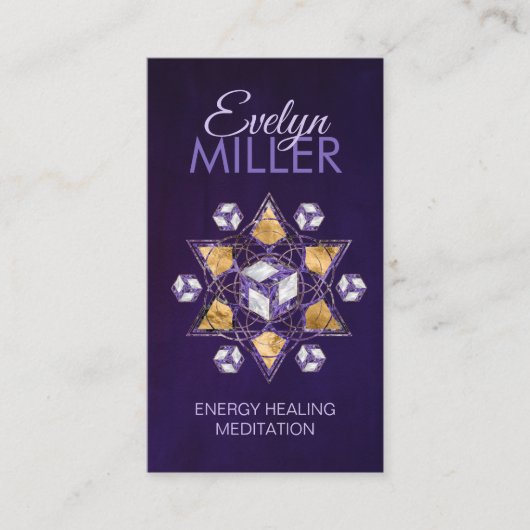 Carte De Visite Antahkarana dans l'ornement de géométrie sacrée (Devant)