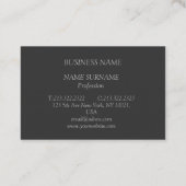 Carte de visite anthracite avec écriture grise (Dos)