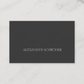 Carte de visite anthracite avec écriture grise (Devant)