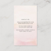 Carte De Visite Anthuriums blancs Pampas Grass et Roses roses rose (Dos)