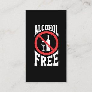 Carte De Visite Anti Alcoholhol Free Sober non buveur