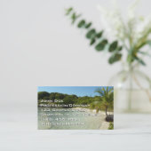Carte De Visite Antiguan Beach Beautiful Tropical Landscape (Debout devant)
