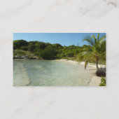 Carte De Visite Antiguan Beach Beautiful Tropical Landscape (Dos)
