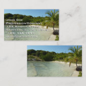 Carte De Visite Antiguan Beach Beautiful Tropical Landscape (Devant / Derrière)