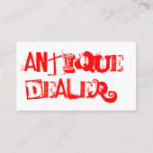 Carte De Visite Antiquaire Cool Grunge (Devant)