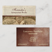 carte de visite antiquaire en cuir (Devant / Derrière)