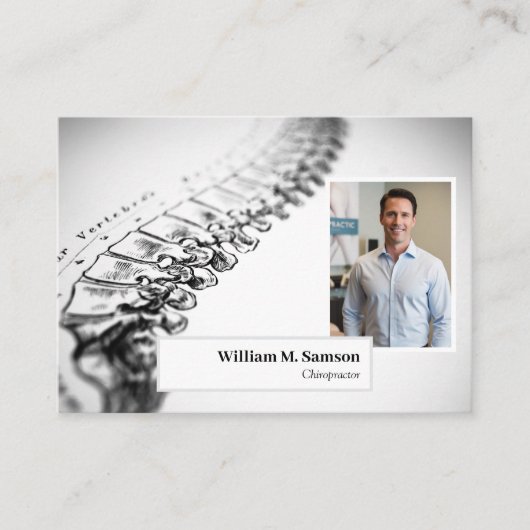Carte De Visite Antique anatomique illustration chiropraticien pho (Devant)