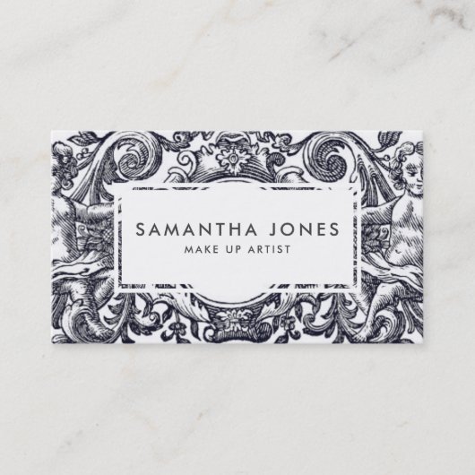 Carte De Visite Antique Angel Cherub Maquillage Artiste (Devant)