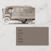 Carte De Visite Antique Camion Sepia Junk Concessionnaire Arrière (Devant / Derrière)