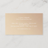 Carte De Visite Antique Chaise Française Gold Monogramme Logo (Dos)