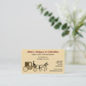 Carte De Visite Antique Cheval tracté | Style Vintage (Debout devant)