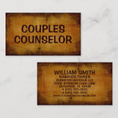 Carte de visite antique Conseiller de couples (Devant / Derrière)