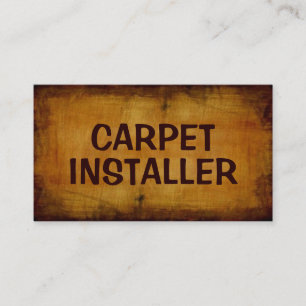 Carte de visite antique de l'installateur de tapis
