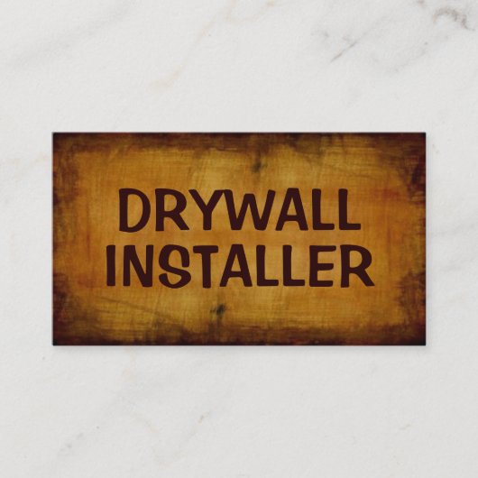 Carte de visite antique de l'installateur Drywall (Devant)