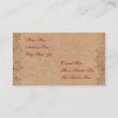 Carte de visite antique de parchemin (Dos)