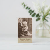 Carte de visite antique de professeur de piano (Debout devant)