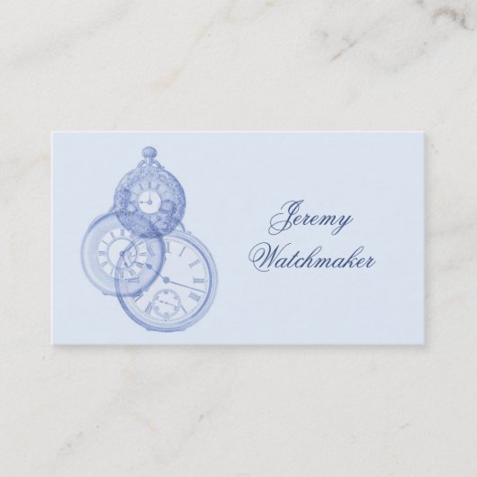 Carte de visite antique de réparation de montre (Devant)