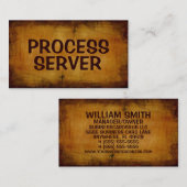 Carte de visite antique du serveur de processus (Devant / Derrière)