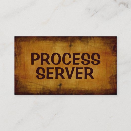 Carte de visite antique du serveur de processus (Devant)