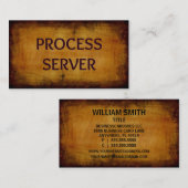 Carte de visite antique du serveur de processus (Devant / Derrière)