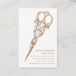 Carte De Visite Antique Faux Gold Shears Scissor 2 Styliste