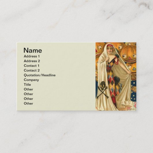 Carte De Visite Antique Halloween Jack-o'-lantern Costume Femme (Devant)