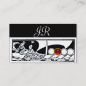 Carte De Visite ANTIQUE NAVIRE Voyage en mer Ruby rose noir blanc (Dos)