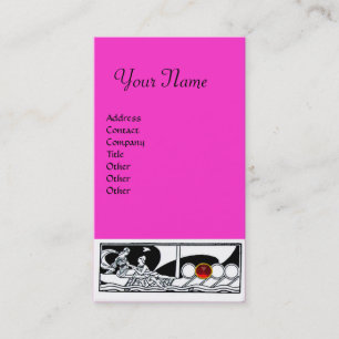 Carte De Visite ANTIQUE NAVIRE Voyage en mer Ruby rose noir blanc