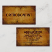 Carte de visite antique orthodontiste (Devant / Derrière)