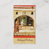 CARTE DE VISITE ANTIQUE OVEN BAKER, BAKERY PAIN SHOP MONOGRAMME (Dos)