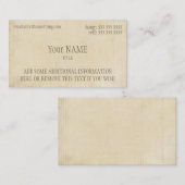 Carte De Visite Antique Parchment (Devant / Derrière)