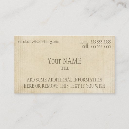 Carte De Visite Antique Parchment (Devant)