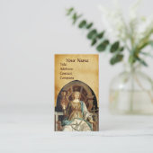 CARTE DE VISITE ANTIQUE RENAISSANCE CIBLE LE PARCHEMENT PAPE (Debout devant)